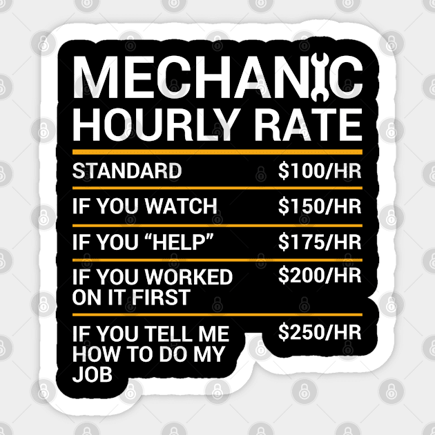 Mechanic Hourly Rate Funny Sticker by PlimPlom